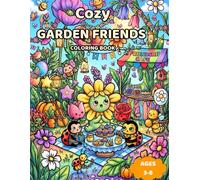 Cozy Garden Friends Coloring Book: 50 Cute Garden Adventures Featuring Adorable Flowers, Friendly Bees, Magical Butterflies, Vegetable Garden Friends, ... Enchanted Garden Festivals for Kids Ages 3-8
