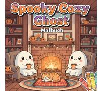Cozy Ghost Malbuch | 50 Charmante Geister zum Ausmalen - Entspannung & Spaß für Teenager und Erwachsene (21,6 x 21,6 cm)