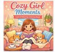 Cozy Girl Moments Coloring Book: Cute & Relaxing Coloring Book for Stress Relief and Fun