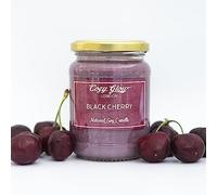 Cozy Glow | Black Cherry | Large Vegan Friendly Natural Soy Candle | 80+ Hour Burn Time & Hand Made in UK