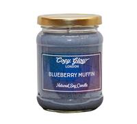Cozy Glow | Blueberry Muffin | Large Vegan Soy Candle | 80+ Hour Burn Time | Hand Made in UK