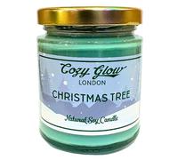 Cozy Glow Christmas Tree Soy Candle | Warm Evergreen & Woodland Forest Scent | Perfect for Scenting Artificial Christmas Trees | Hand-Poured in The UK | Long Clean Burn