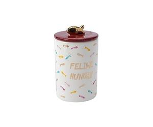 Cozy Glow Cool Cat 'Feline Hungry' Ceramic Treat Jar