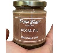 Cozy Glow Pecan Pie Regular Soy Candle - Warm Buttery Pastry and Sweet Caramelised Pecan Fragrance, Hand Poured, Long Lasting Scented Candle, Regular & Large Jar