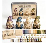 Cozy Gnome DIY Patchwork Kit, Gnome Sewing Kit for Adults, DIY Fabric 3D Gnome Craft Kit, Hand Patchwork Craft Kit with Pre Cut Fabric, Thread, Needles, Gift Craft Lovers and Home Decor (#G)