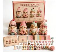 Cozy Gnome DIY Patchwork Kit, Gnome Sewing Kit for Adults, DIY Fabric 3D Gnome Craft Kit, Hand Patchwork Craft Kit with Pre Cut Fabric, Thread, Needles, Gift Craft Lovers and Home Decor (#C)