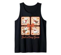 Cozy Goose Autumn Vibes Thanksgiving Funny Tank Top