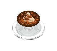Cozy Goose Reading Book Fall Autumn Leaves Bookworm Art PopSockets PopGrip for MagSafe