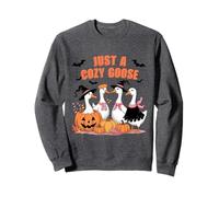 Cozy Goose Shirt Cute Pumpkin Witch Hat Halloween Fall Sweatshirt