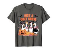 Cozy Goose Shirt Cute Pumpkin Witch Hat Halloween Fall T-Shirt