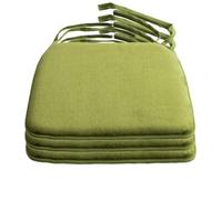 Cozy Green Coral Velvet Chair Cushions - Soft Non-Slip Seat Pads with Ties for Dining, Home Office & Car (3pcs) - Plush Comfort for All Chairs
