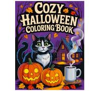 Cozy Halloween Coloring Book: Cute Cats, Pumpkins, Forest Critters, and Hygge Fall Vibes for Relaxing Halloween Fun (Halloween Coloring Books)