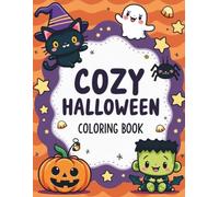 Cozy Halloween Coloring Book: Cute Kawaii Ghosts, Pumpkins, and Spooky Fall Scenes for Adults and Teens with Bold, Easy Designs for Relaxation
