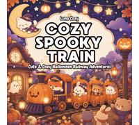 Cozy Halloween Coloring Book: Cute Spooky Train Adventures with Sleepy Animals, Pumpkin Lanterns, and Relaxing Fantasy Scenes