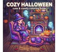 Cozy Halloween: Cute and Comfy Coloring Book for Adults and Teens