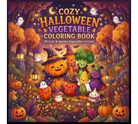 Cozy Halloween Vegetable Coloring Book: 40 Cute and Spooky Vegetables to Color for Kids Ages 3-8