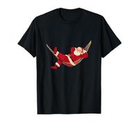 Cozy Hammock with Santa Claus for Funny Christmas T-Shirt