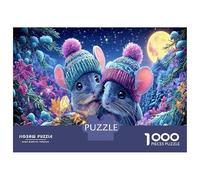 Cozy Hamster Adult Jigsaws, Eco-Friendly Paper, Winter Mice Educational Game Challenge, Wall Decoration & Gifts, Housewarming Gift Puzzle 52x38cm/1000pcs