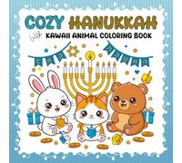 Cozy Hanukkah: Celebrate the Festival of Lights with Charming Kawaii Creatures in a Cozy Coloring Experience for Holiday Fun and Peaceful Artistic Moments