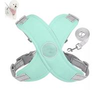 Cozy Harness, Getchewie Dog Harness with Leash Set, Reflective Adjustable Comfortable Pet Chest, Breathable&Comfortable Anti-Breakaway, for Small Medium Large Dogs (Green, M)