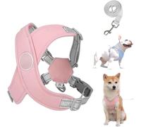 Cozy Harness, Soft Breathable Dog Harness, Adjustable with Reflective Trim & Traction Rope, Anti-Breakaway Safety for Active Pets (Pink, S)