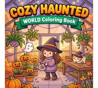 Cozy Haunted World Coloring Book: Spooky Cute Haunted Garden and Magical Greenhouse | Bold and Easy Halloween Coloring Pages for Adults, Teens, and Beginners