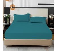 Cozy Haven Bedding Fitted Sheet - Deep Pocket 25cm, Easy Care, Percale, Soft Brushed Polycotton Fabric, Shrinkage and Fade Resistant (Double, Teal)