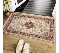 Cozy Haven Heritage Collection Doormat - Non-Slip Washable Doormat, Heavy Duty Welcome Dirt Trapper, Water Absorbent Floormat for Indoor use, Front Entrance and kitchen (Beige, 60x110 cm)
