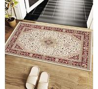 Cozy Haven Heritage Collection Doormat - Non-Slip Washable Doormat, Heavy Duty Welcome Dirt Trapper, Water Absorbent Floormat for Indoor use, Front Entrance and kitchen (Cream, 60x110 cm)