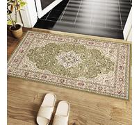 Cozy Haven Heritage Collection Doormat - Non-Slip Washable Doormat, Heavy Duty Welcome Dirt Trapper, Water Absorbent Floormat for Indoor use, Front Entrance and kitchen (Green, 60x110 cm)
