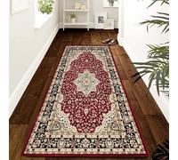 Cozy Haven Heritage Collection Runner Rug - Washable Non-slip Long Carpet Runner Rugs for Hallway, Kitchen, Living Room, Corridor, Entryway and Door Entrances (Red, 80x300 cm)