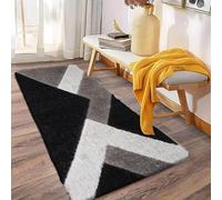 Cozy Haven Luna Terra Collection Runner Rug - Hallway Carpet Runners, Non-Slip Floor Mats for Kitchen, Living Room, Corridor, Entryway, Door Entrances (Luna, Black Grey, 80x150cm)