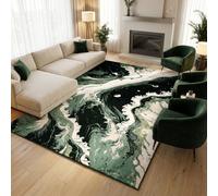 Cozy Haven Marble Luxe Large Fluffy Area Rug Carpet Washable Non-Slip Soft Modern Indoor Floor Rug for Living Room, Bedroom, Hallway, Lounge (Green, 160x230 cm)