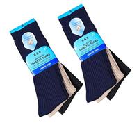 Cozy Haven Men's Diabetic Socks - Extra Wide Loose Cotton Socks, Non Elastic, 6 Count, Multi-colored, Size 8-11