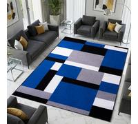 Cozy Haven Navajo Rug - Large Washable Soft Fluffy Modern Carpet Area Rug for Living Room, Bedroom, Hallway, Lounge, Dining Room, and Under Table - (Blue Black, 120x170 cm)