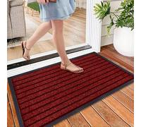 Cozy Haven Rubber Doormat - Outdoor & Indoor Heavy Duty Washable Non-Slip Doormat for Kitchen Garden, Inside & Outside Floor Mats, Waterproof and Dirt Trapper Entrance Doormats (45x75 cm, Red)