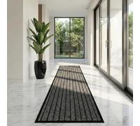 Cozy Haven Rubber Runner Rug - Outdoor & Indoor Heavy Duty Washable Non-Slip Runner Rug for Kitchen Garden, Inside & Outside Floor Mats, Waterproof and Dirt Trapper Entrance Rug (80x300 cm, Grey)