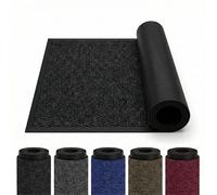 Cozy Haven Sunny Indoor & Outdoor Doormat - Washable Heavy Duty Welcome Mat for Outside & Inside Floors, Non-Slip Rubber Backed Mats for Entrance, Garden, Patio & Kitchen - (Black, 40x60 cm)