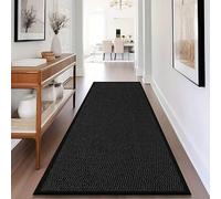 Cozy Haven Sunny Indoor & Outdoor Runner Rug - Machine Washable Non-Slip Rubber Backed Entrance Mat, Long Waterproof Mats for Hallway, Front Entrance, Kitchen, Patio or Garden - (Black, 60x180 cm)