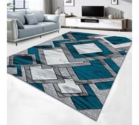 Cozy Haven Vortex Rugs - Large Fluffy Area Rug Carpet Washable Non-Slip Soft Modern Indoor Shaggy Floor Rug for Living Room, Bedroom, Hallway, Lounge - (Teal, 160x230 cm)