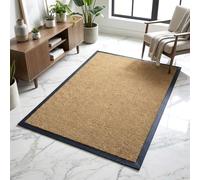 Cozy Haven Washable Rubber Rug - Outdoor & Indoor Heavy Duty Non-Slip Rug for Kitchen Garden, Inside & Outside Floor Mats, Waterproof and Dirt Trapper Entrance Rug (Beige, 120x150 cm)
