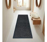 Cozy Haven Washable Rubber Runner Rug - Outdoor & Indoor Heavy Duty Non-Slip Runner Rug for Kitchen Garden, Inside & Outside Floor Mats, Waterproof and Dirt Trapper Entrance Rug (Grey, 80x300 cm)