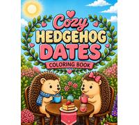 Cozy Hedgehog Dates Coloring Book: 40 Adorable Cozy Hedgehog Date Scenes for Relaxation, Stress Relief, Mindfulness, and Cute Woodland Coloring Fun
