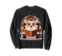 Cozy Hedgehog Reading a Book Under Blanket - Autumn Mood Sweatshirt