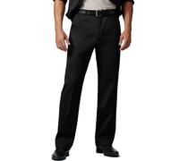 Cozy Hidden Expandable Waist Pants for Men | Premium Stretch Texture Weave Works for Weekend Pants,Black,46W/32L