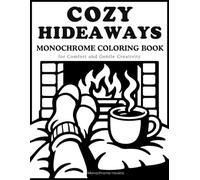 Cozy Hideaways Monochrome Coloring Book: Minimalist Cozy Interiors with a Simple One-Pen Coloring Approach (Monochrome Havens)