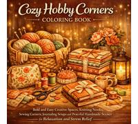 Cozy Hobby Corners Coloring Book: Bold and Easy Creative Spaces, Knitting Nooks, Sewing Corners, Journaling Setups and Peaceful Handmade Scenes for ... Stress Relief (Cozy Line Studio Collection)