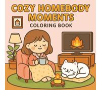 Cozy Homebody Moments: Cute and Easy Coloring Book for Teens and Adults with Self-Care Scenes, Relaxing Activities, and Cozy Girl Spaces