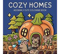 Cozy Homes: Coloring Book for Adults and Teens Featuring Cute Animal Characters in Comfy Hygge Moments for Relaxation and Stress Relief (Cozy Buddies Series)