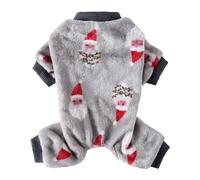 Cozy Homewear Pajama Set with Soft Bathrobe for Dogs Comfortable Fall Pet Attire (Grey, M)